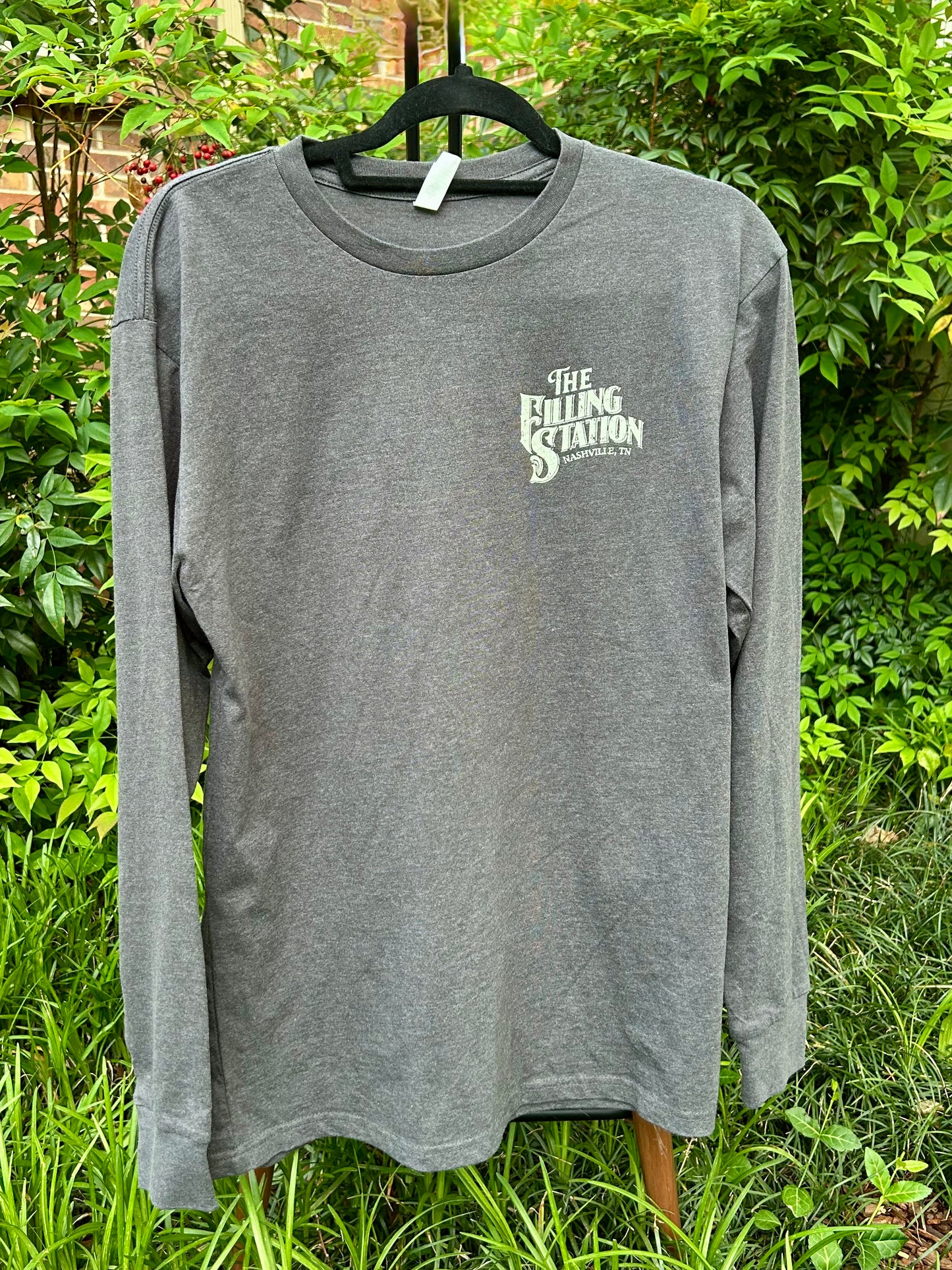 Long Sleeve T-Shirt - Charcoal Heather featuring Traditional Logo