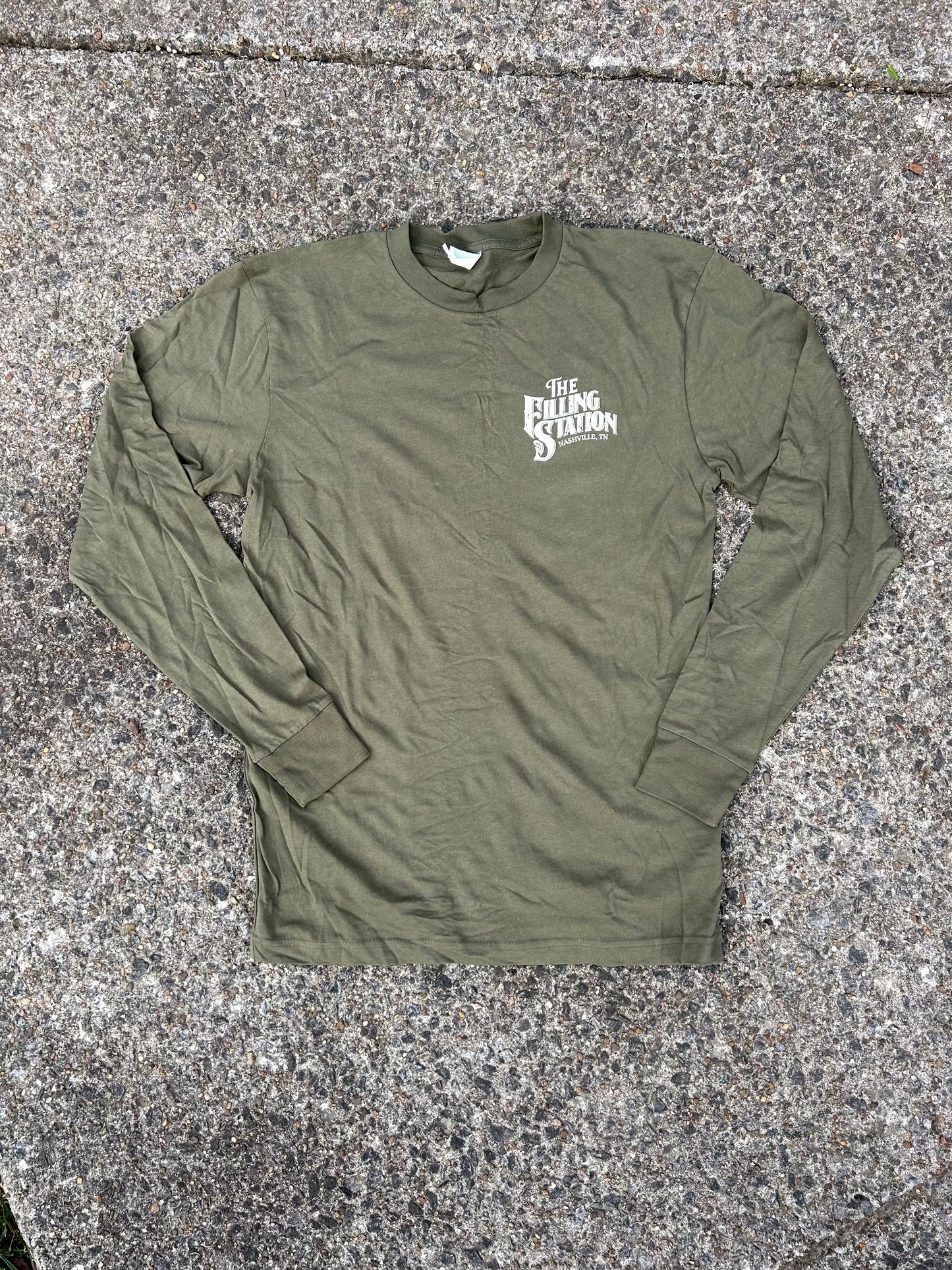 Long Sleeve T-Shirt : Military Green featuring Traditional Logo