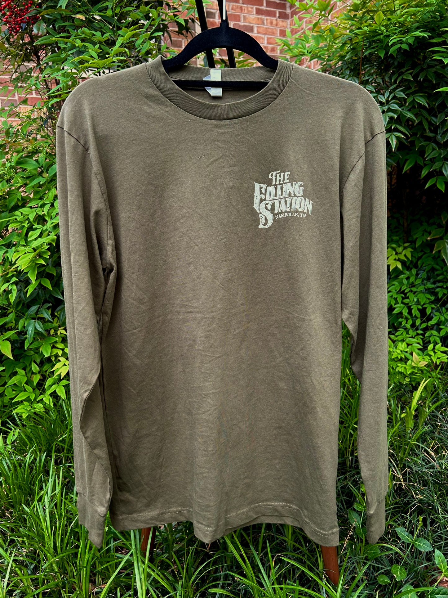 Long Sleeve T-Shirt : Military Green featuring Traditional Logo